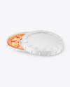 Glossy Round Pizza Box Mockup