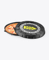 Glossy Round Pizza Box Mockup