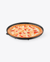 Glossy Round Pizza Box Mockup