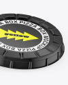 Glossy Round Pizza Box Mockup