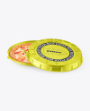 Metallic Round Pizza Box Mockup