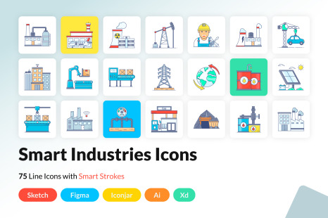 Industrial Automation and Manufacturing Icons