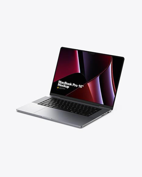 MacBook Pro 16-inch Space Gray Mockup