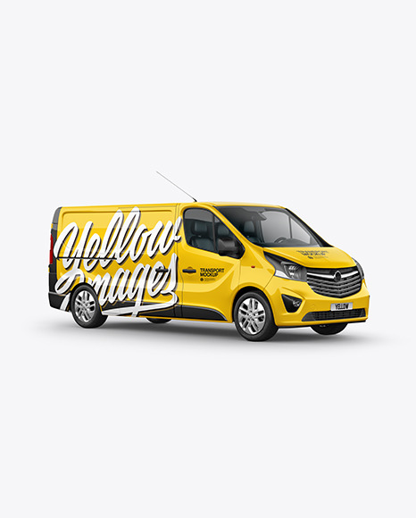 Panel Van Mockup - Half Side View