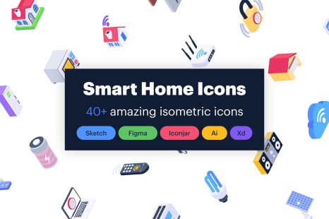 Smart Home Technology Isometric Icons Pack