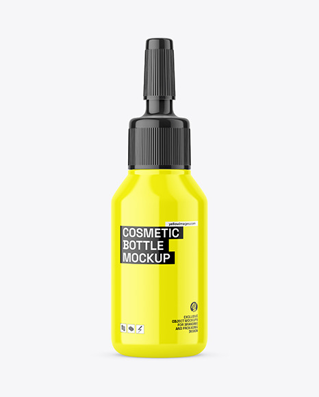 Glossy Plastic Ampule Bottle Mockup
