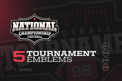 5 American Football Emblems + Bonus