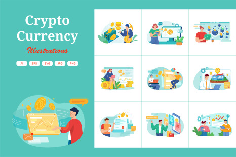 M438_Bitcoin &amp; Blockchain Illustrations