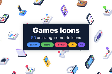 50 Game Isometric Icons