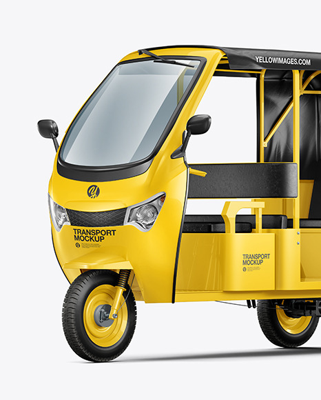 Tuk Tuk Mockup - Half Side View