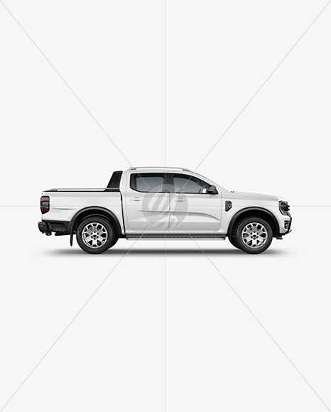 Free Pickup Truck Mockup - Side View Vehicle Mockups