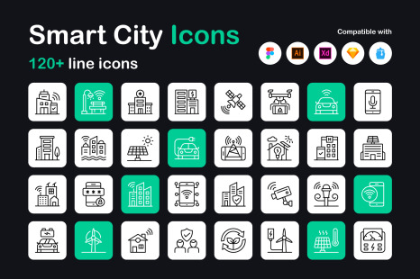 Internet of Things Linear Icons