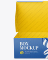 Empty Opened Matte Paper Box Mockup