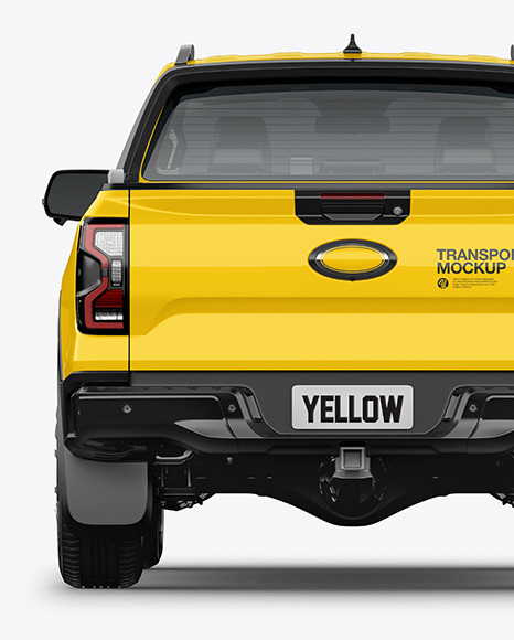 Pickup Truck Mockup - Back View
