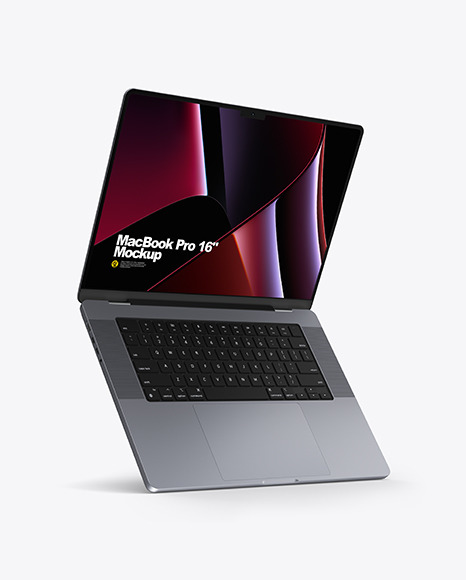 MacBook Pro 16-inch Space Gray Mockup