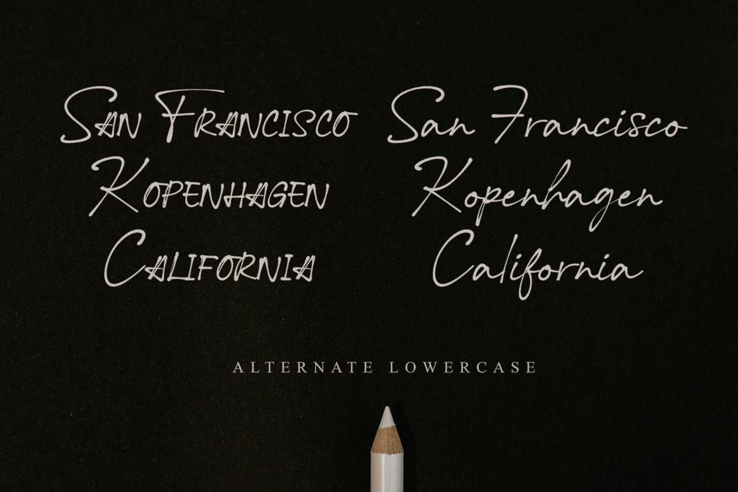 Ballpoint Signature Font on Yellow Images Creative Store