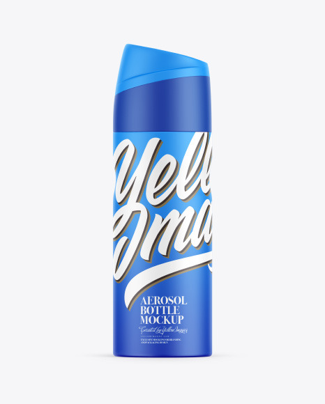 Matte Aerosol Bottle Mockup