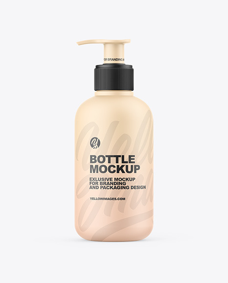 Matte Bottle W/ Pump Mockup