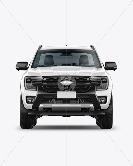 Free Pickup Truck Mockup - Front View Vehicle Mockups