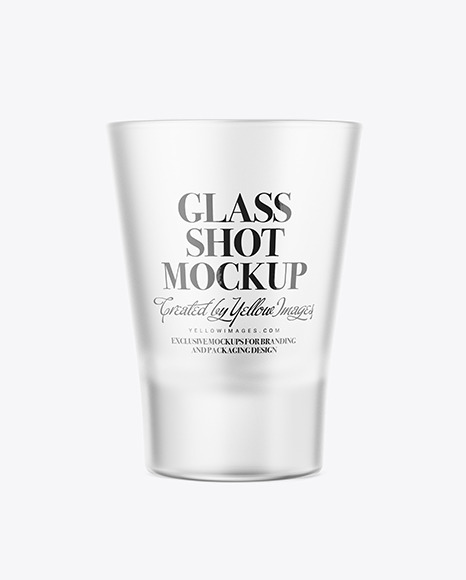 Empty Frosted Glass Shot Mockup