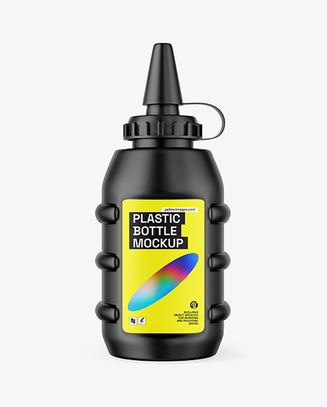 Matte Plastic Bottle Mockup