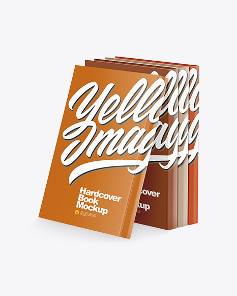 Set of Hardcovered Books Mockup