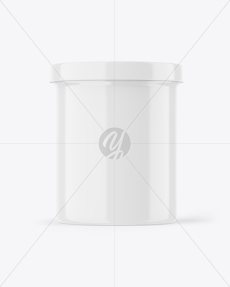 Glossy Plastic Jar Mockup