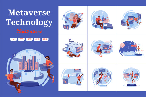 M454_Metaverse Illustration Pack