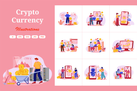 M437_Cryptocurrency Illustration Pack