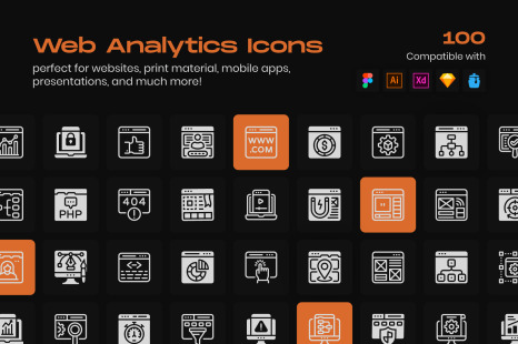 Web Development Linear Icons Pack