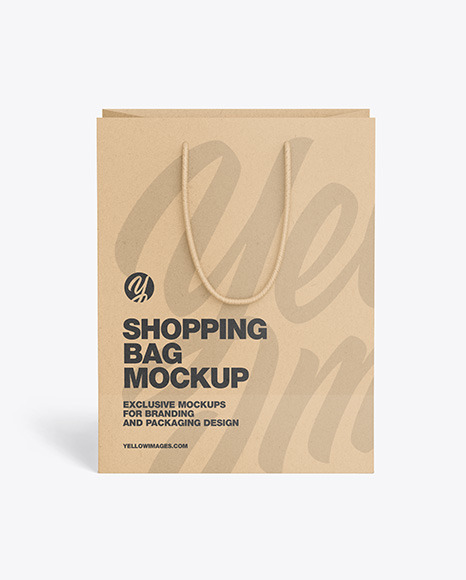 Kraft Paper Shopping Bag Mockup