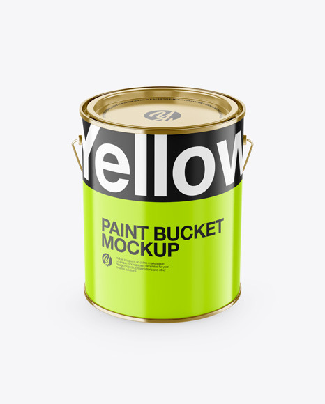 Glossy Paint Bucket Mockup