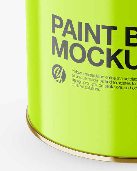 Glossy Paint Bucket Mockup - Free Download Images High Quality PNG, JPG