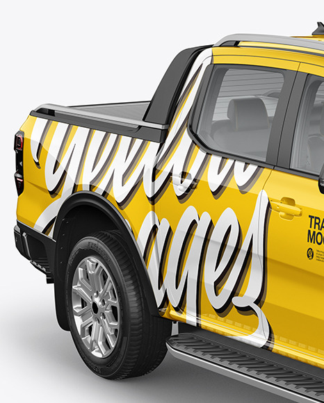 Pickup Truck Mockup- Half Side View