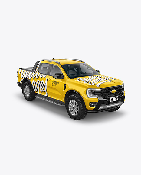Pickup Truck Mockup- Half Side View