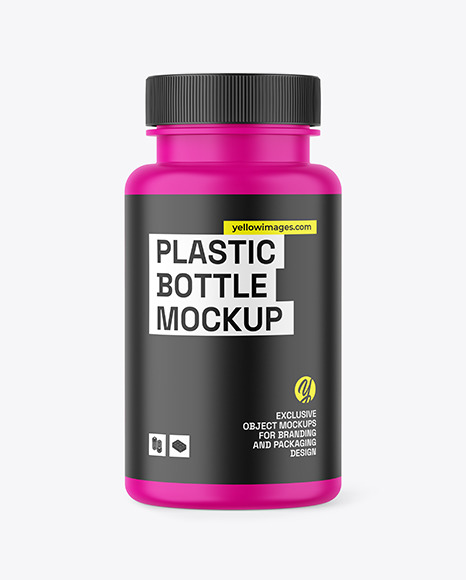 Matte Plastic Bottle Mockup