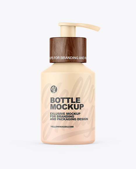 Matte Bottle W/ Pump Mockup