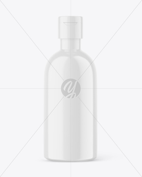 400ml Glossy Cosmetic Bottle Mockup