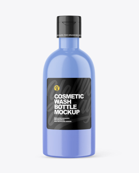 400ml Glossy Cosmetic Bottle Mockup