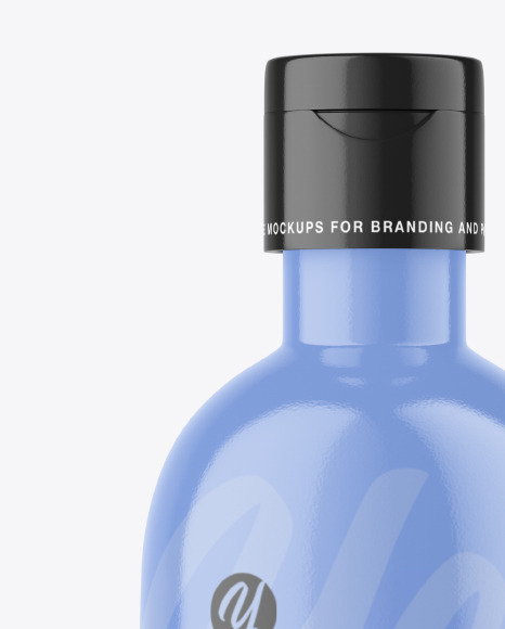 400ml Glossy Cosmetic Bottle Mockup