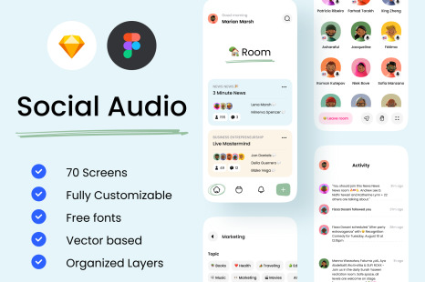 Social Audio App UI Kit