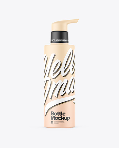 Matte Bottle W/ Pump Mockup