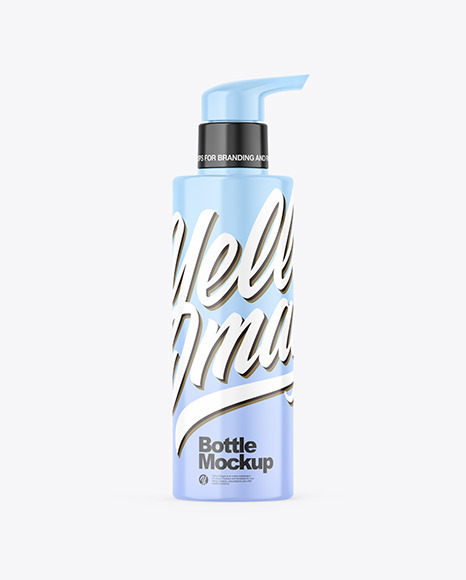 Glossy Bottle W/ Pump Mockup