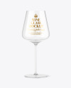 Clear Empty Wine Glass Mockup