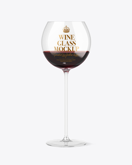 Red Wine Glass Mockup