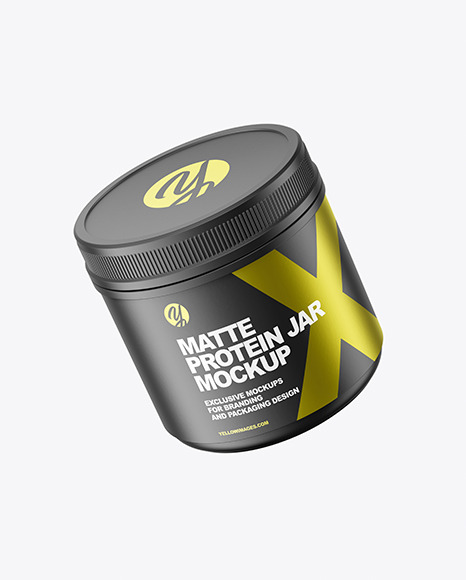 Matte Protein Jar Mockup