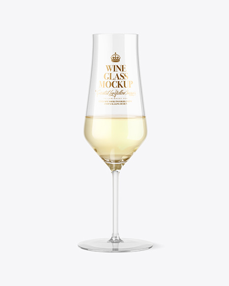 White Wine Glass Mockup