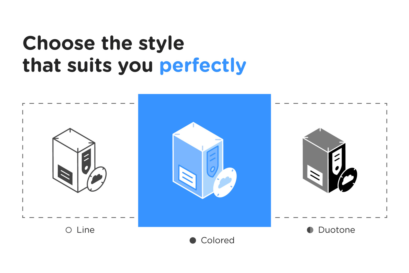 40 Isometric Cloud Hosting Icons