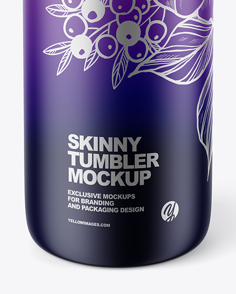 Matte Skinny Tumbler Mockup high quality 446802