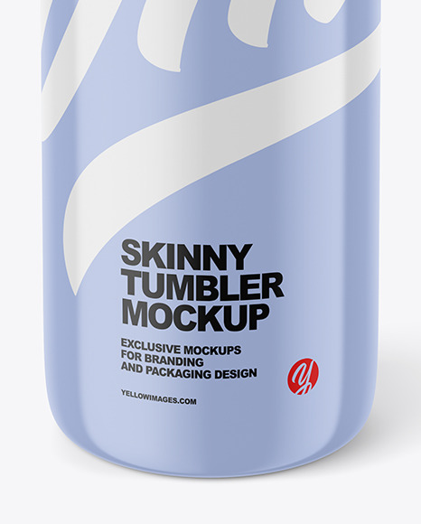 Glossy Skinny Tumbler Mockup drink 446708